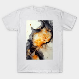 Orange Sprinkle - Abstract Alcohol Ink Resin Art T-Shirt